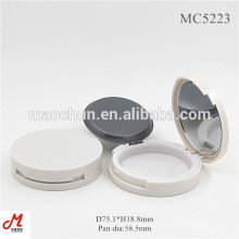 Round compact makeup cosmetic packaging container